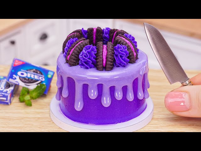 Awesome Miniature Blueberry Oreo Chocolate Cake Decorating
